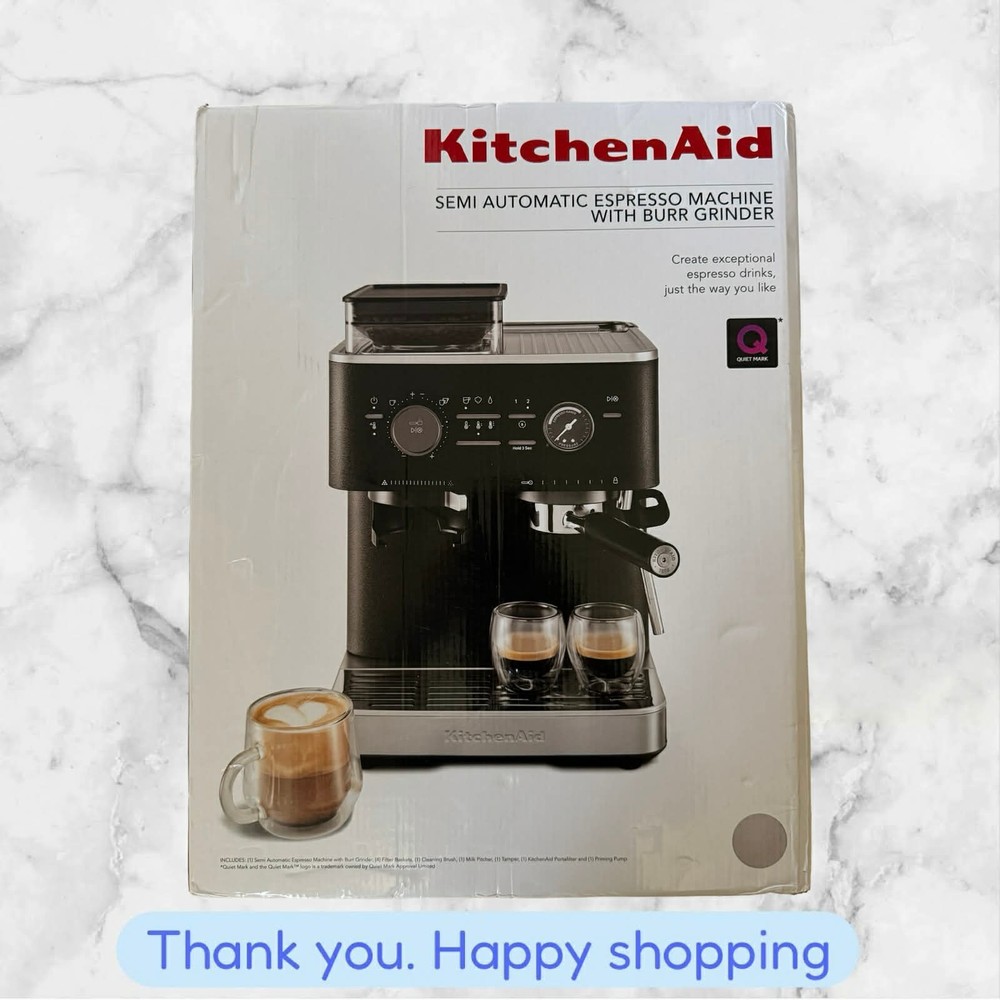 KitchenAid Semi-Automatic Espresso Machine w/ Burr Grinder 2.5L KES6551SX NEW