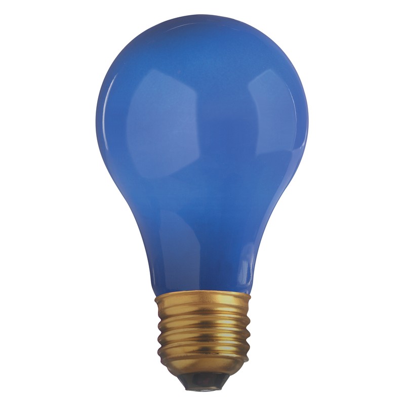 4 Pack CERAMIC SOLID BLUE BULBS A19 25W 120V Medium E26 Base 25A19 Dimmable gallery