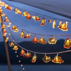Camping String Lights 10 LED Lights Camper Tent Lantern 79-inch Battery Acrylic