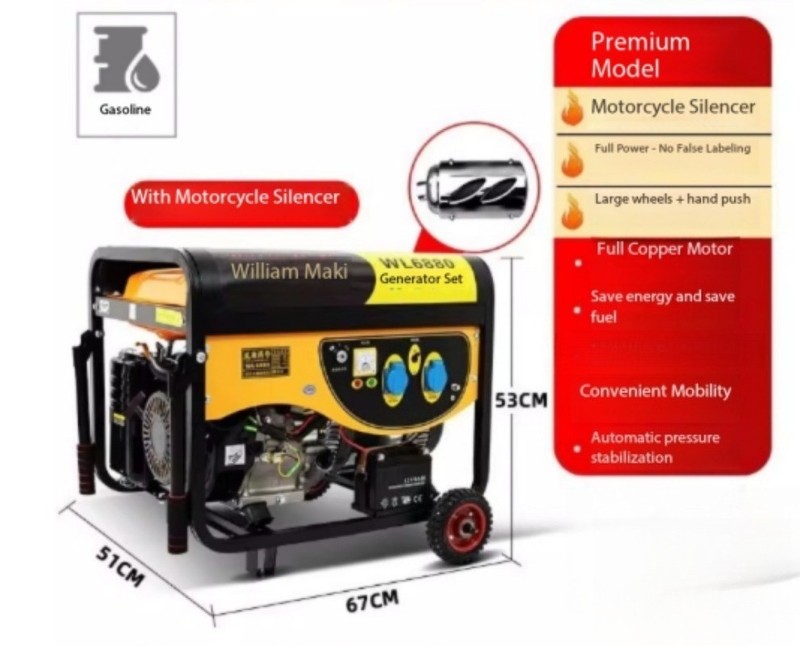 Gasoline Generator 220V Single-Phase 3KW/5KW/6KW/8KW/10KW Three-Phase 380V gallery