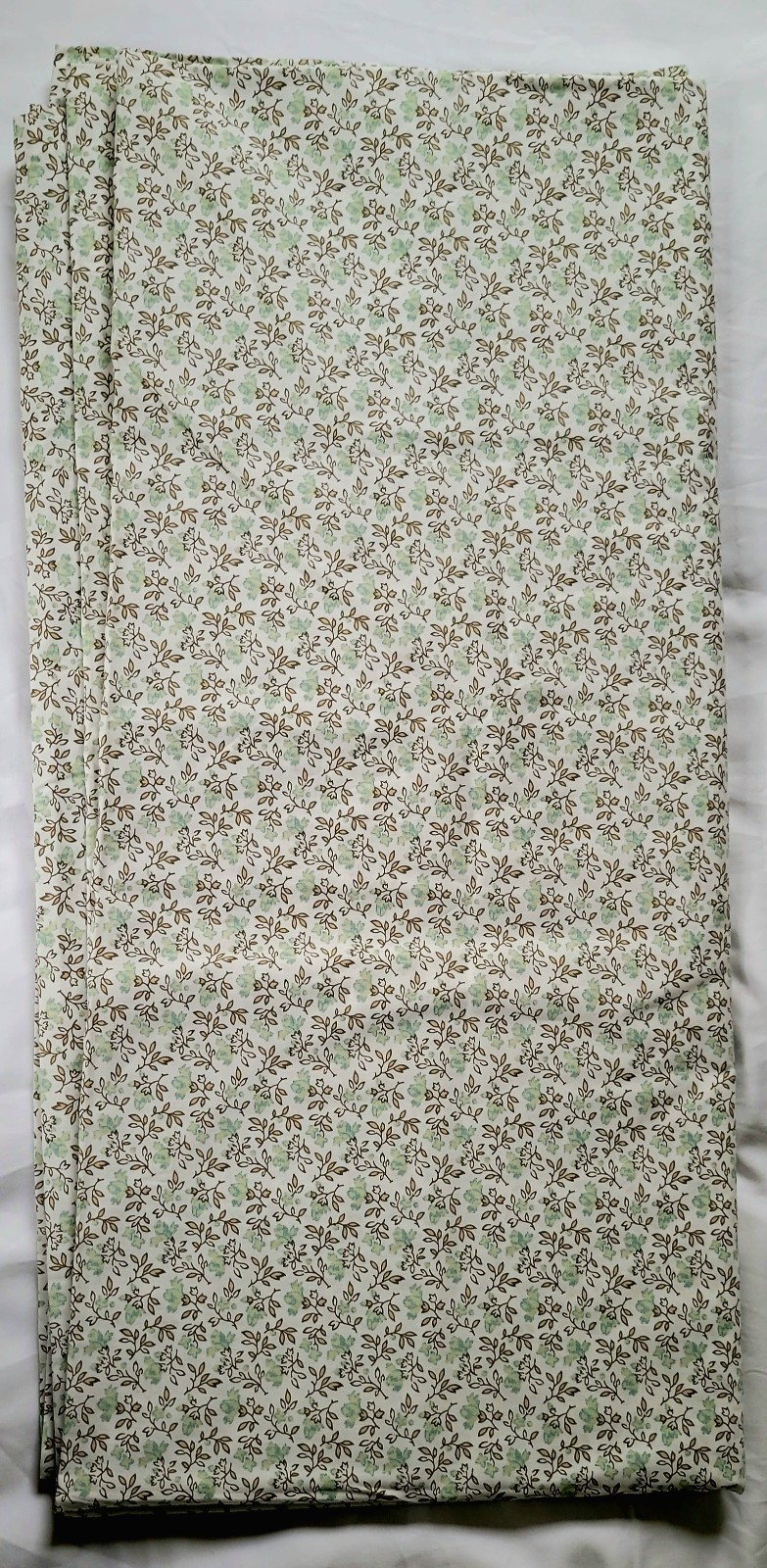 NEW Laura Ashley QUEEN FLAT Sheet Calico Floral HASTON DITSY Green & Browns gallery