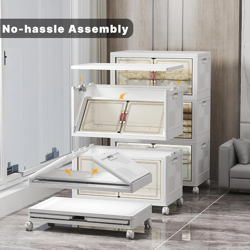 Extra Large Stackable Storage Bins with Lids & Wheels & Door, 480Qt-160Qt/40Gal* gallery
