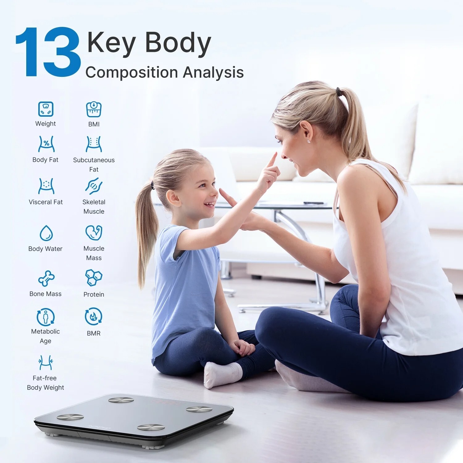 RENPHO Smart Scale Weight Body Digital Bathroom Scale Bluetooth Body Fat Scale gallery