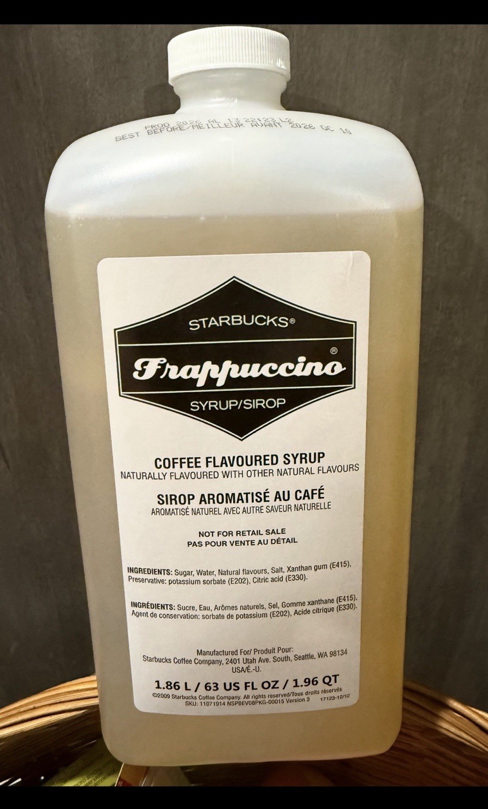 Frappuccino Coffee Flavored Syrup 63 oz, BB 10/2026 gallery