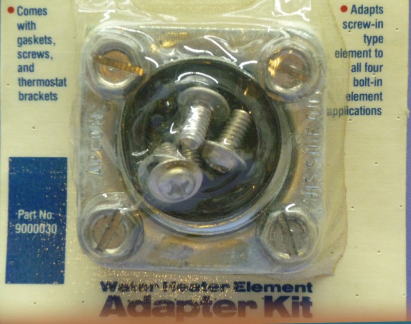 True Value Water Heater Element Adapter Kit, Universal, Screw-in Element to Bolt gallery