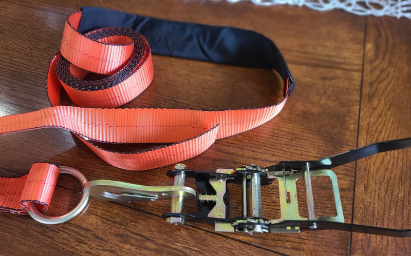 Car Tie down Straps for Trailers- 4 Pack 2"X16' with Tire Strap 3,300Lb gallery