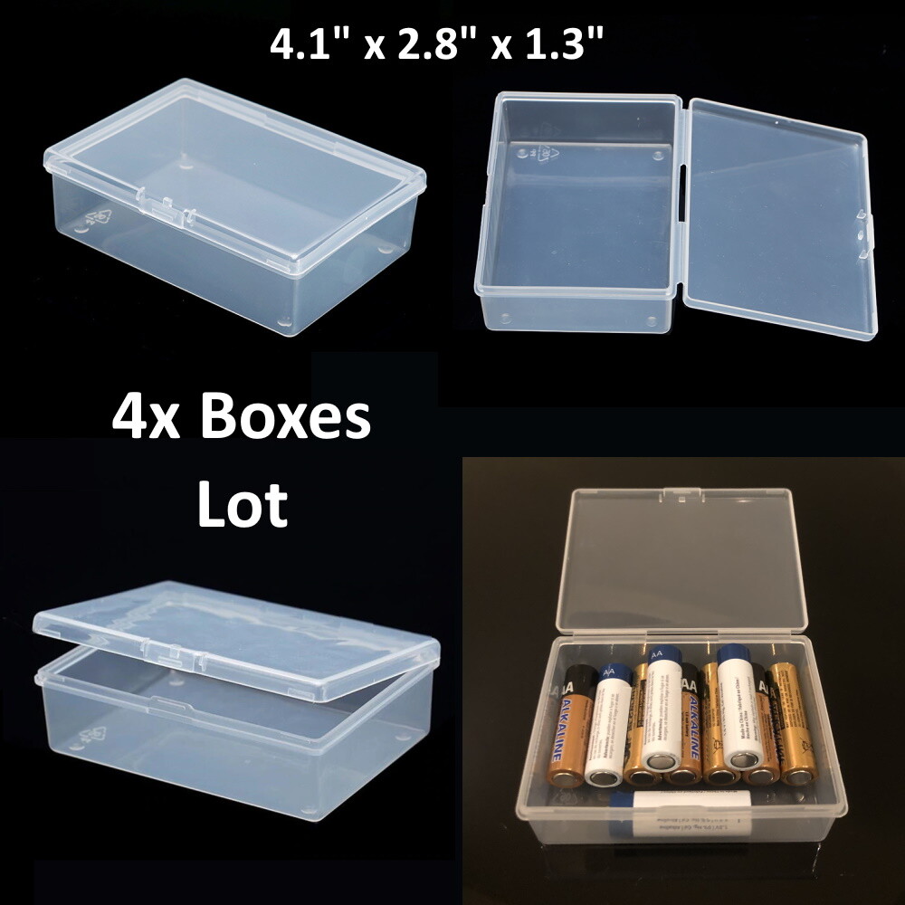 4PCS Small Plastic Storage Container Box DIY Coins Screws Jewelry Charms Travel gallery