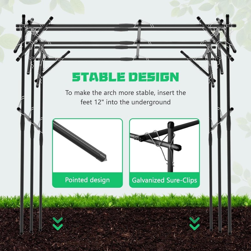 NAIZEA Trellis for Garden Vegetable Trellis Garden Arch Trellis for Climbing gallery