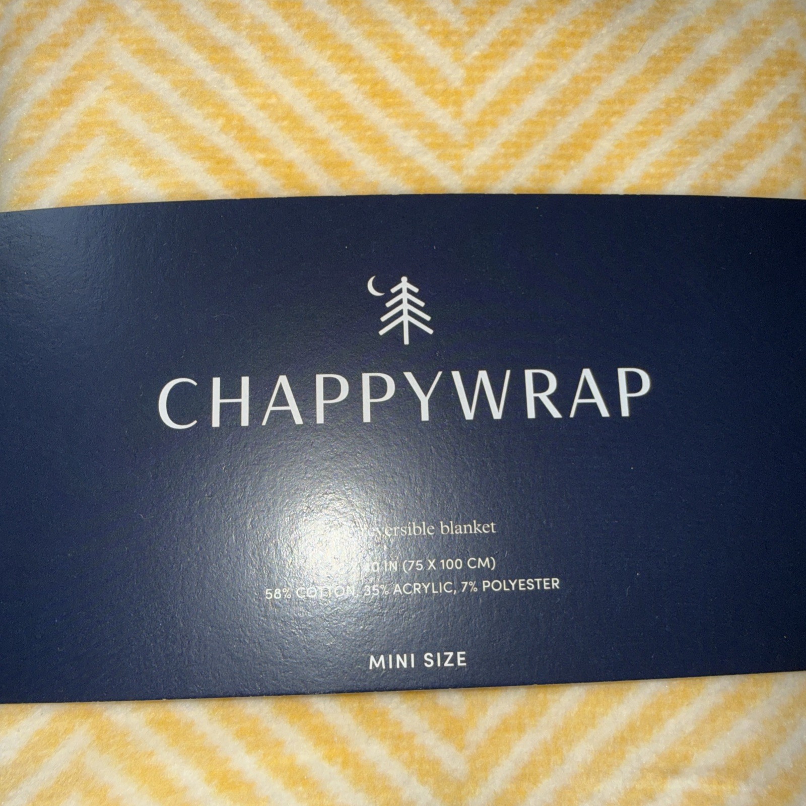 ChappyWrap Reversible Blanket - Mini 30x40 Harborview Herringbone Butter Yellow gallery