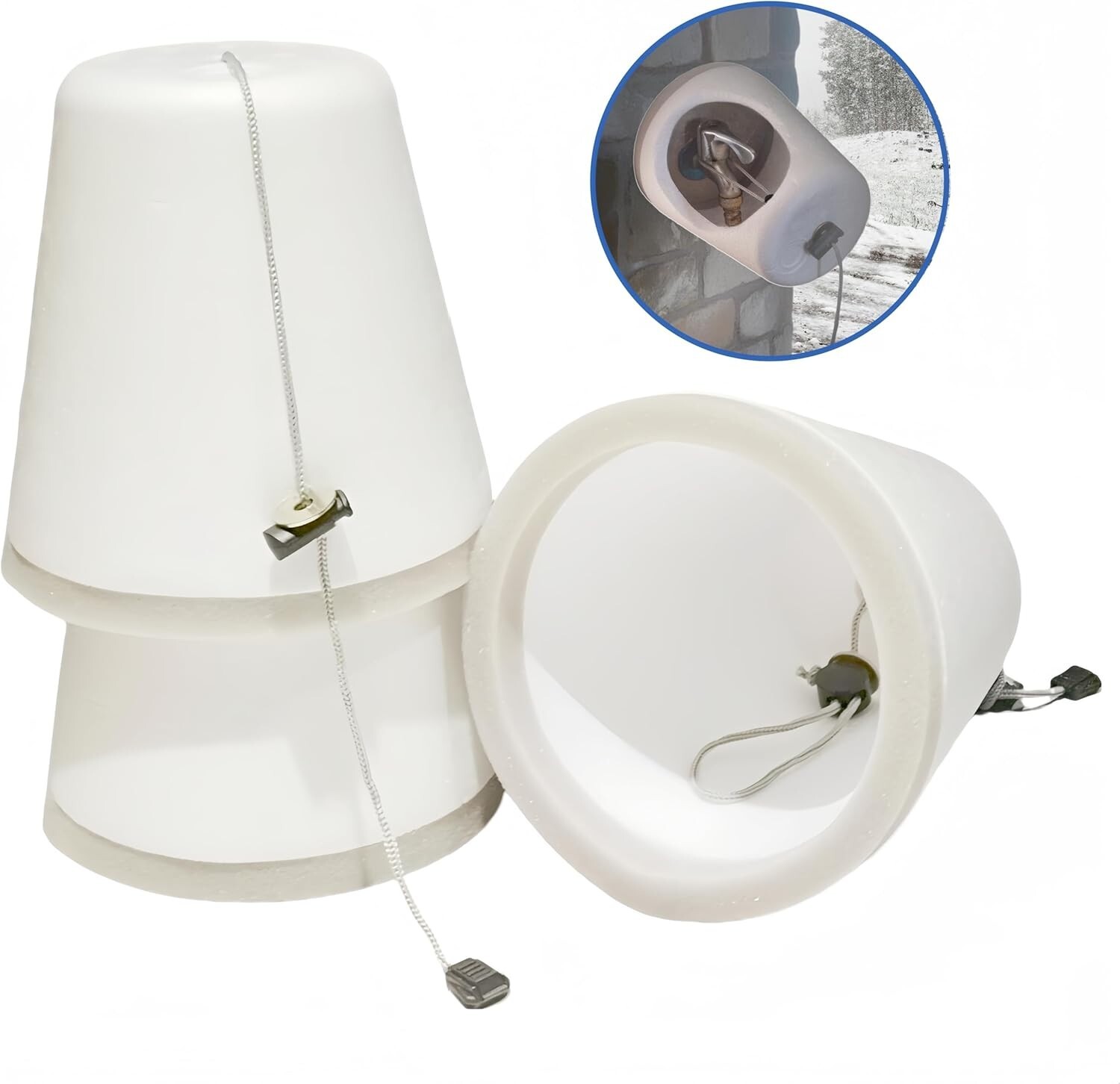 3pcs Faucet Covers for Winter Outdoor Foam Insulation Reusable & Easy to Install gallery