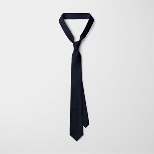 Men's Skinny Ties 2 Inch (5CM) Solid Pure Color Plain Slim Necktie Dark Navy gallery