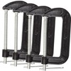 4 PCS 6 Inch Malleable Iron CClamp Set 1350 Lbs 25/8 Inch Depth Black gallery