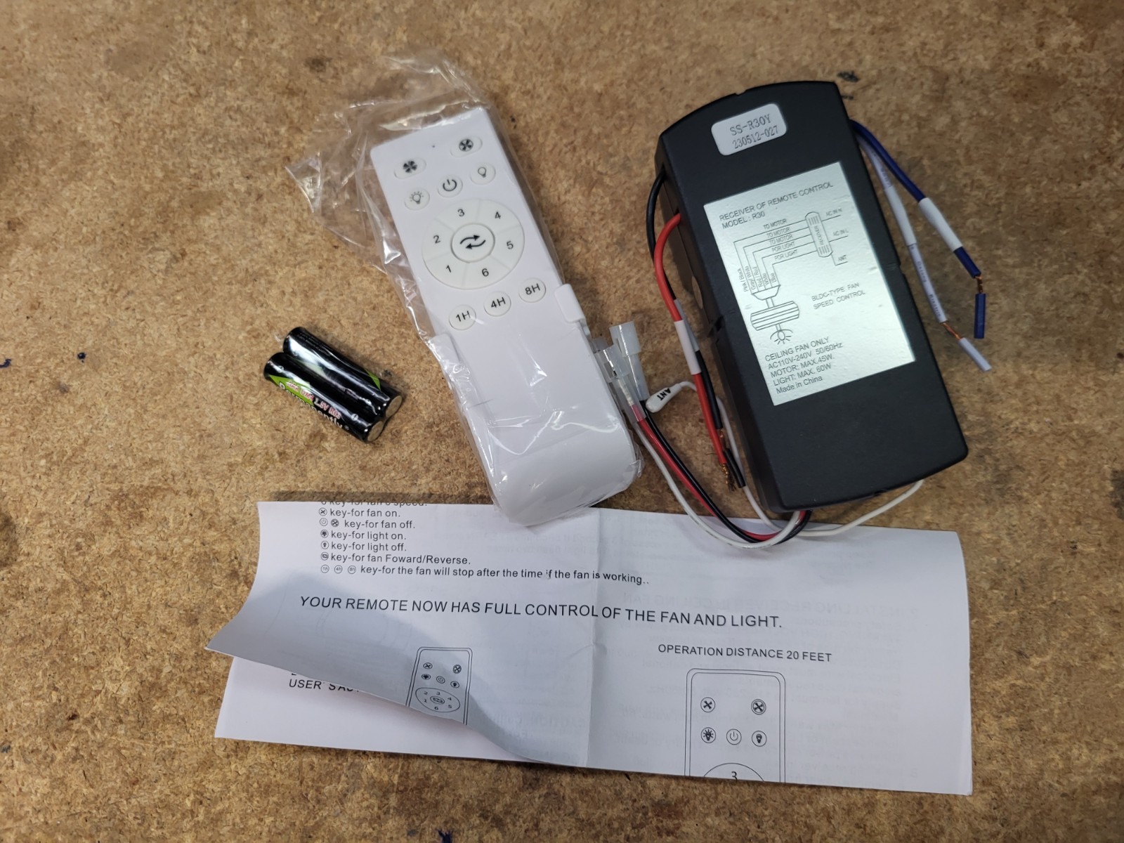 Ceiling Fan Lamp Light Remote Control Receiver Kit gallery