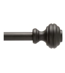 2- Mainstays Adjustable 48”-84” Cedric Petite Cafe Curtain Rod Black 1/2”
