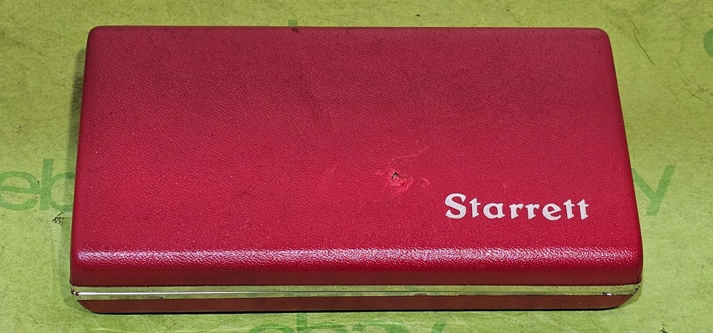 Starrett Hinged Red Tool Hard Case Box Only w/ Foam Insert, 6 x 3.25 x 1 inches