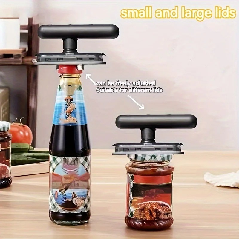 1-Piece Metal Adjustable Multi-Functional Bottle Opener and Can Opener, Easy-To- gallery
