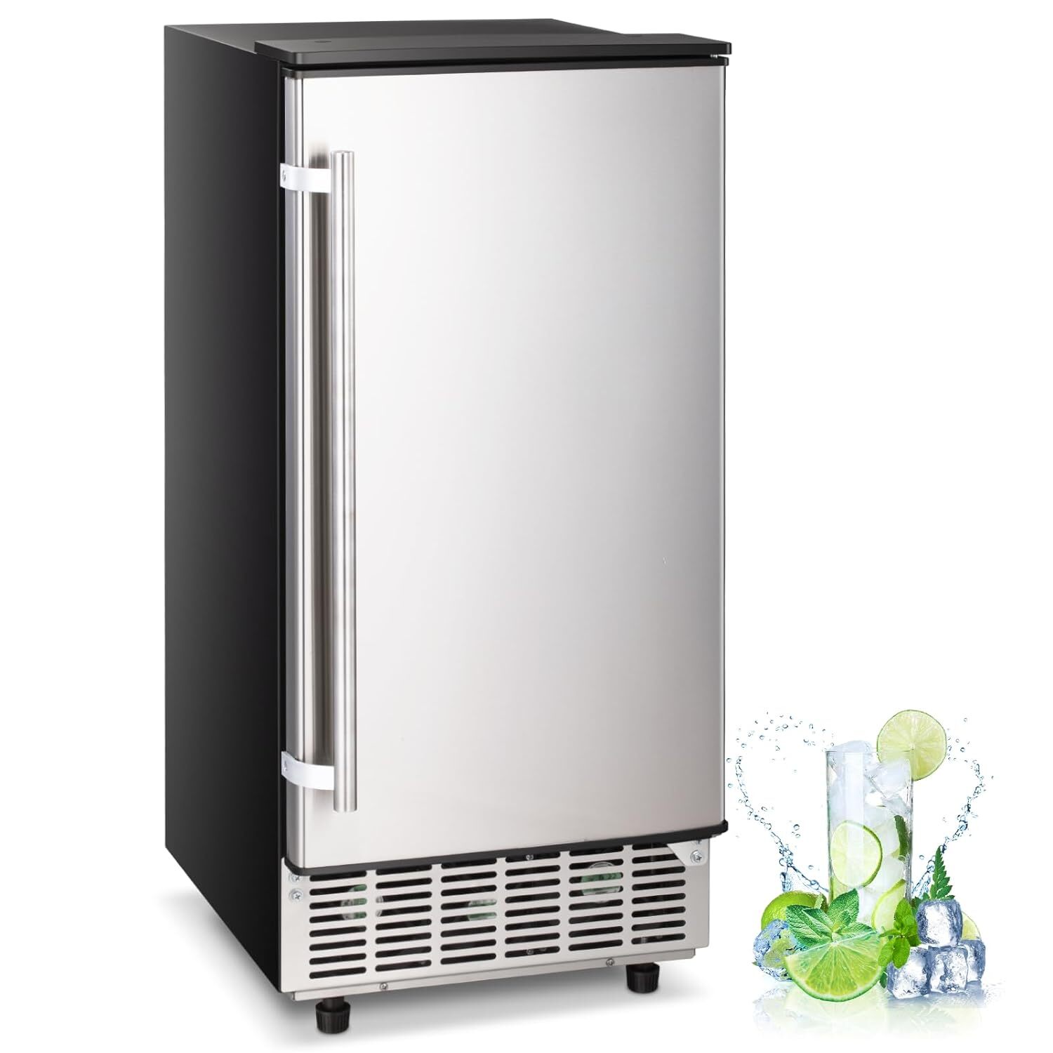 Commercial Undercounter Ice Maker Stainless Steel Freestanding Ice Cube Machine gallery