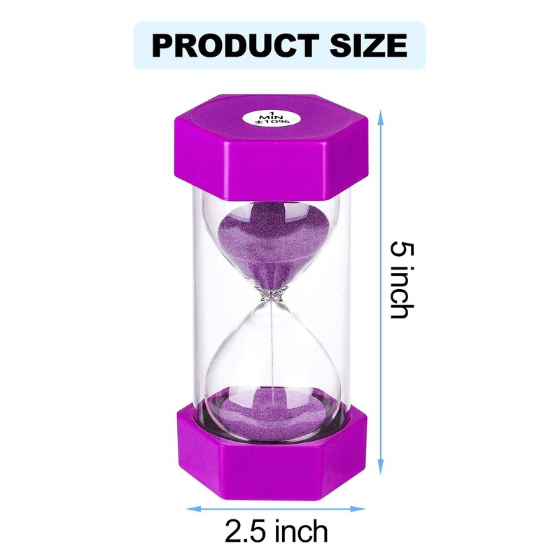 Sand Timer 60 Minutes Hourglass Timer, Giant Purple Clock 60 Min, gallery