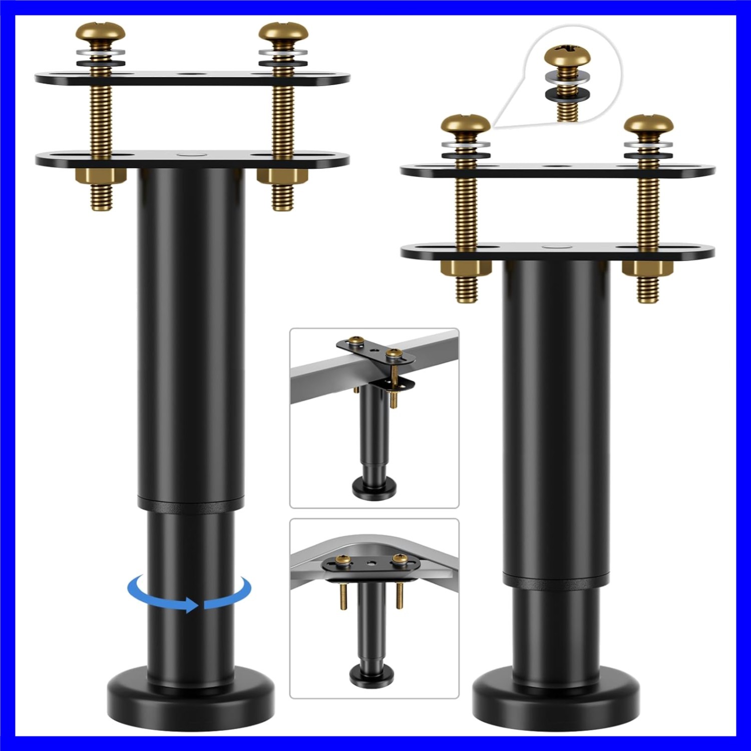Upgrade 2Pcs Bed Legs Support, Adjustable Metal Bed Frame Support Legs 7.08-1... gallery