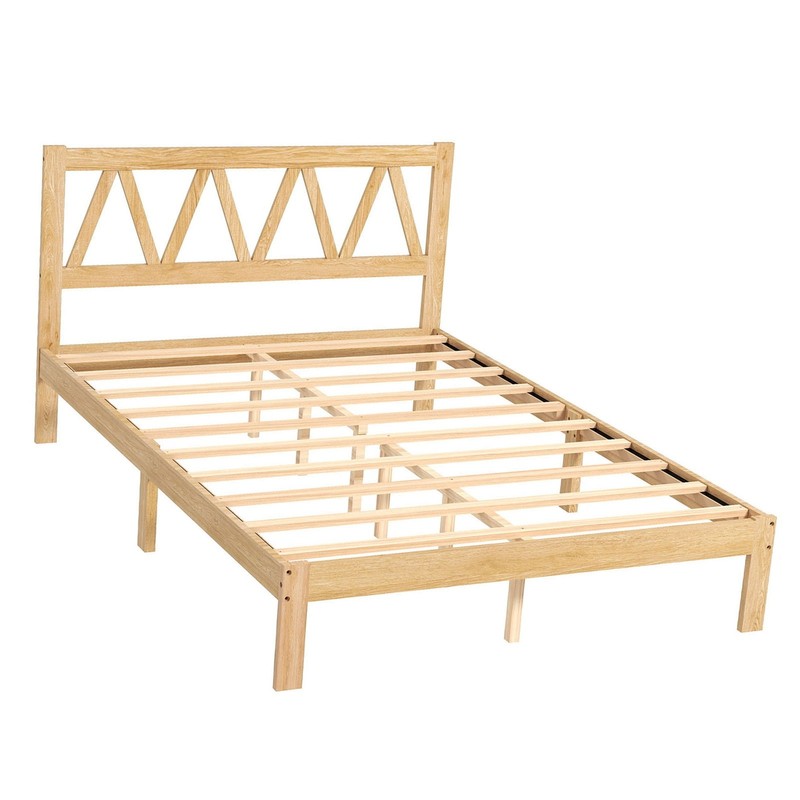 Sturdy Bed Frame Easy Assembly Solid Wooden Platform Bed Frame for Home Bedroom gallery