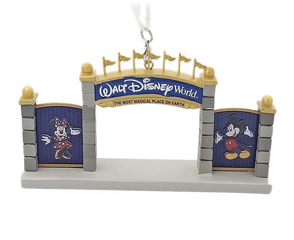 Walt Disney World Main Gate Entrance Marquee Sign Sketchbook Christmas Ornament gallery