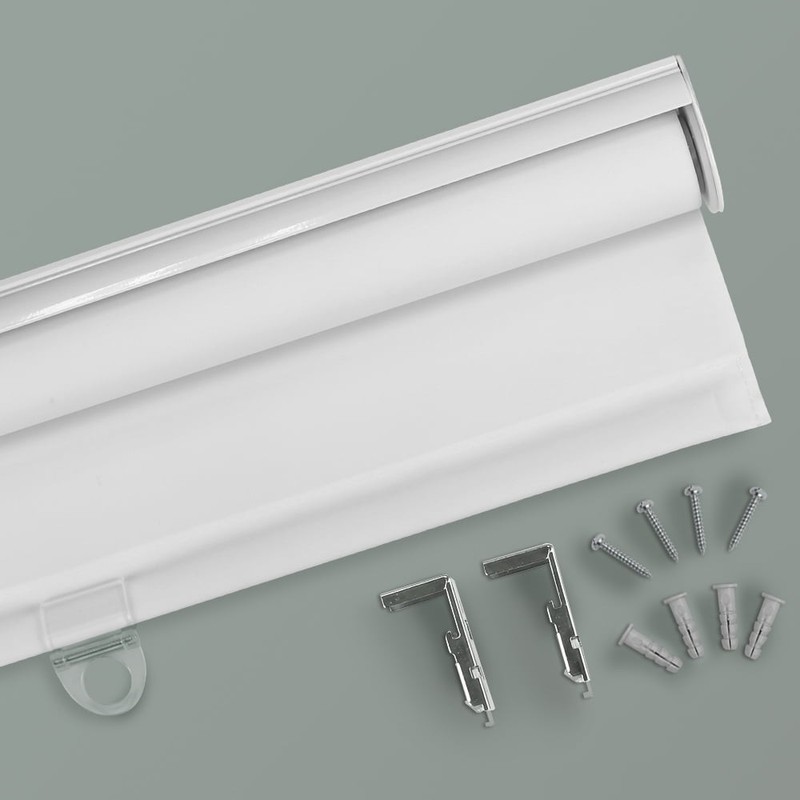 Light Filtering Slow Release Roller Shade 35" W x 72" L White gallery