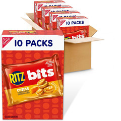 Bits Cheese Sandwich Crackers, Bulk Lunch Snacks for Kids and Adults, 40 Total S