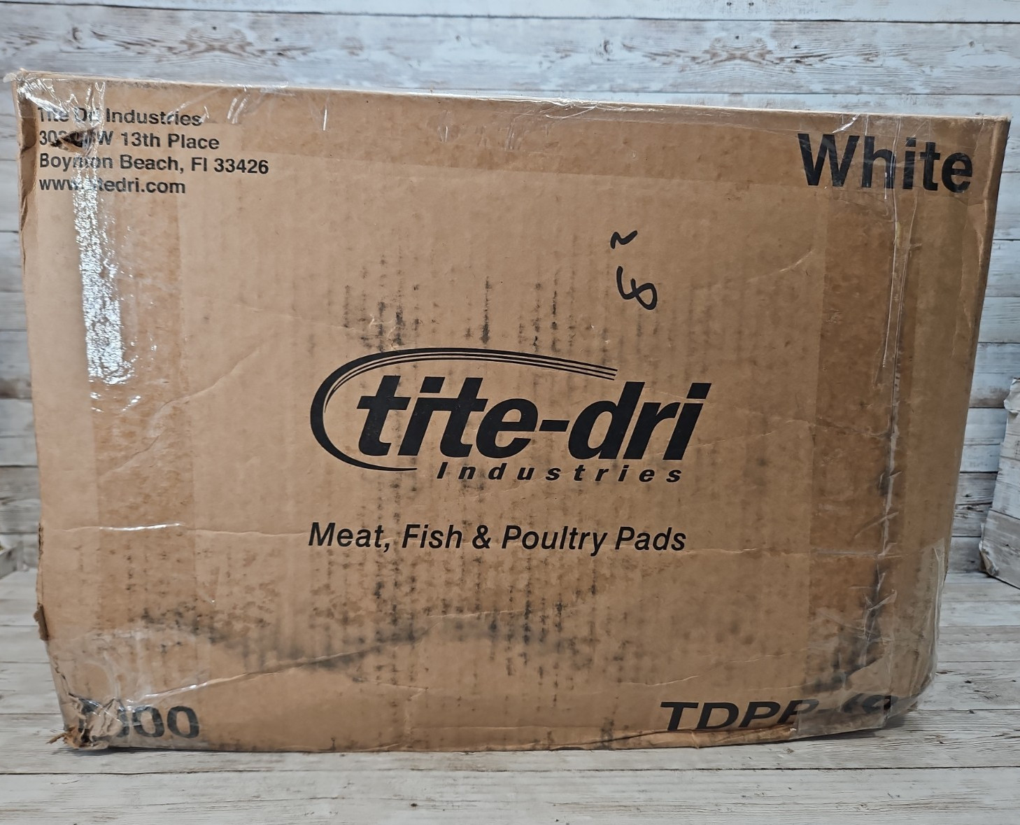 Tite-Dry TDPP-40 Meat, Fish & Poultry Pads 4" x 7" White 40 Grams 2000 Pack gallery