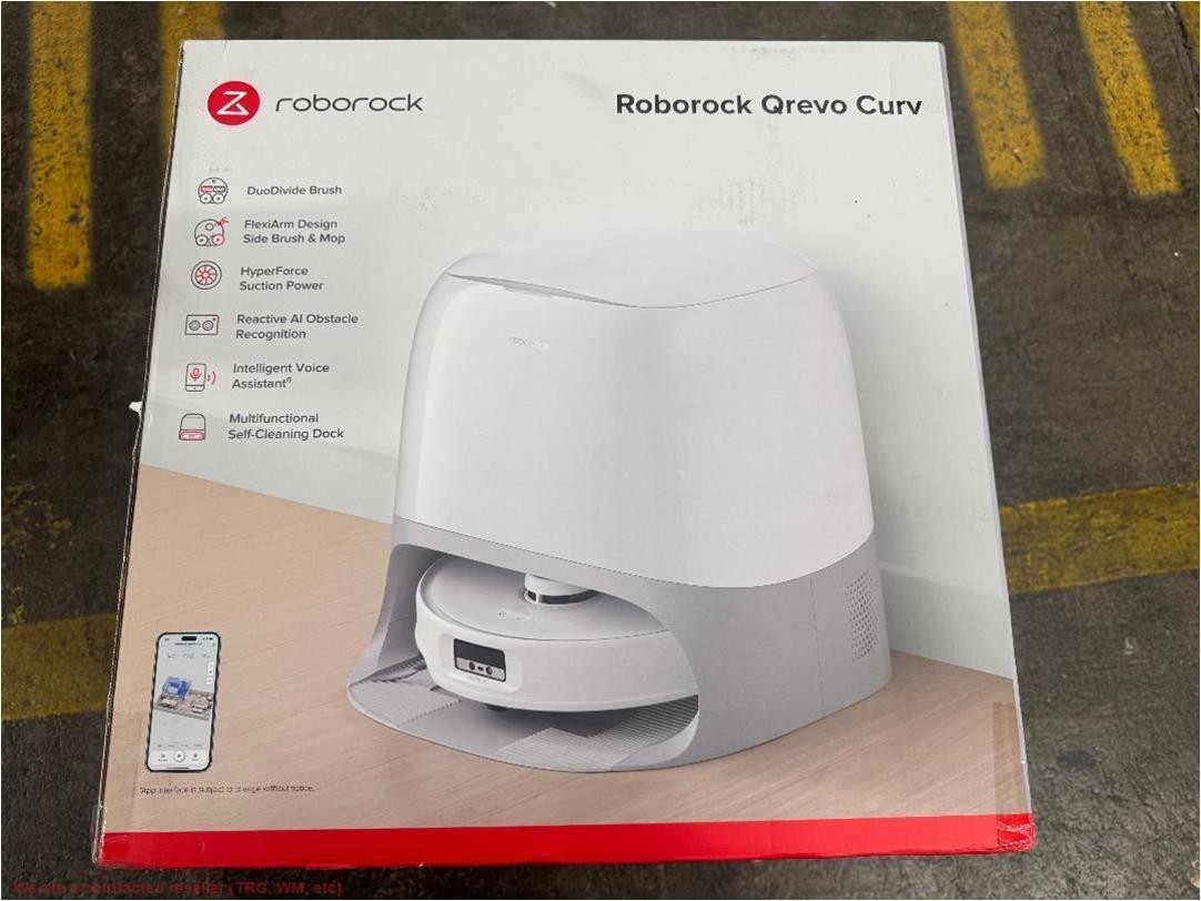 Roborock Qrevo Curv Robotic Vacuum and Mop 6.5" Path White SEE DETAILS gallery