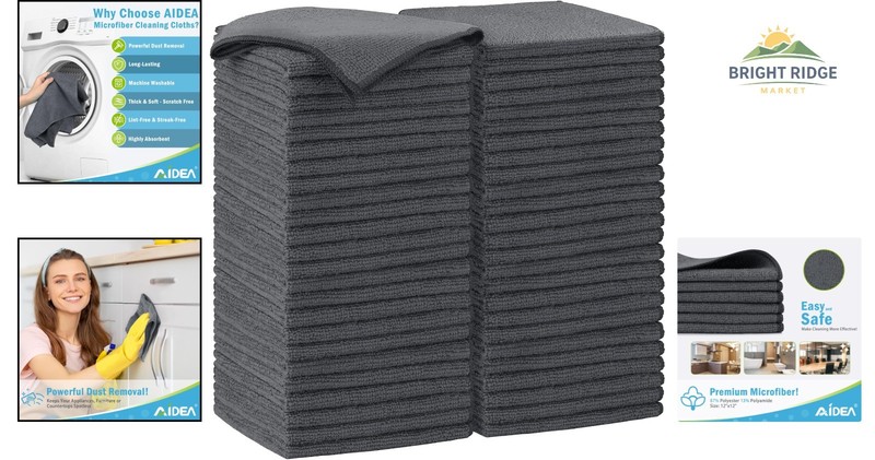 Durable Microfiber Cloths Set, Machine Washable, Perfect for Every Cleaning Need gallery