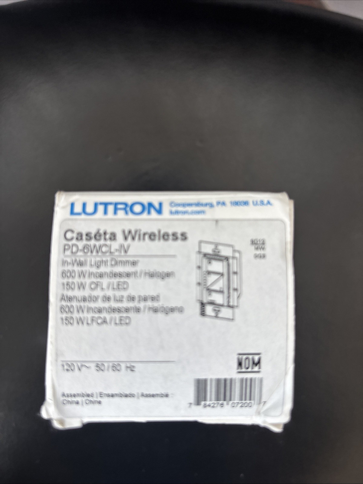 Lutron Caseta Wireless In-Wall Light Dimmer PD-6WCL-IV Ivory 150W LED gallery