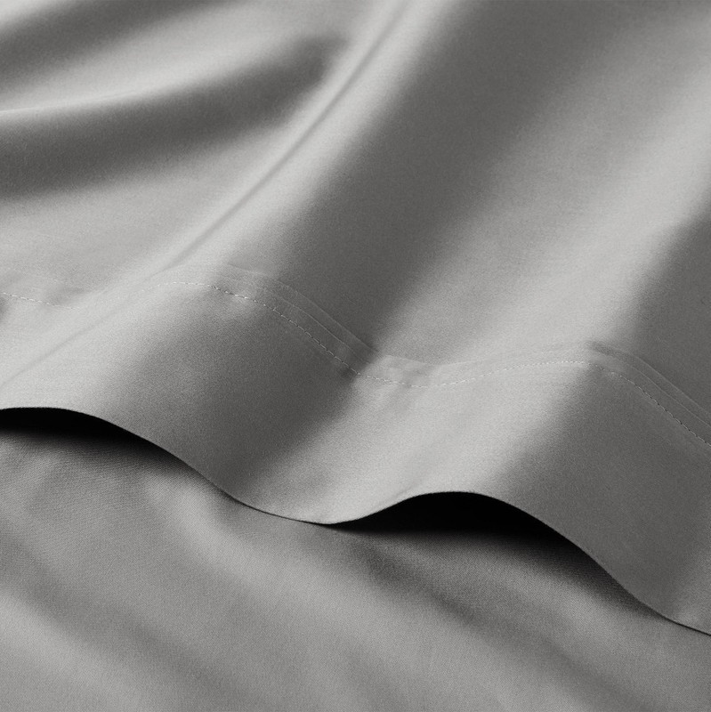 Threshold KING Performance Flat Sheet Cotton Sateen GRAY 400 Thread Count NEW gallery