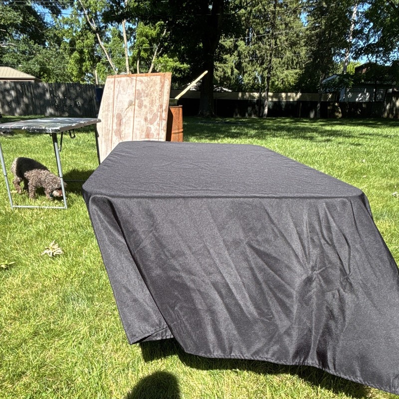 Black polyester rectangular tablecloth 72x120 gallery