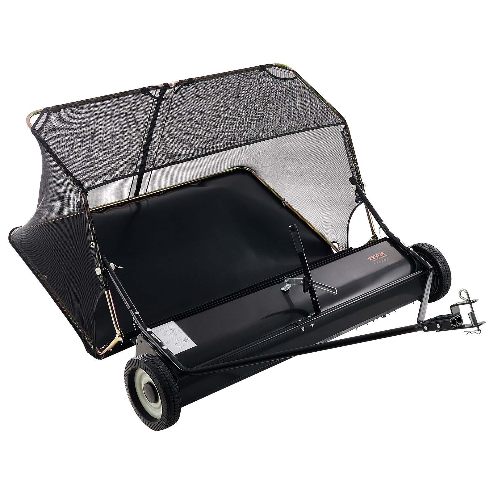 VEVOR 52in Tow Behind Lawn Sweeper 26 cu.ft. Adjustable Leaf & Grass Collector gallery