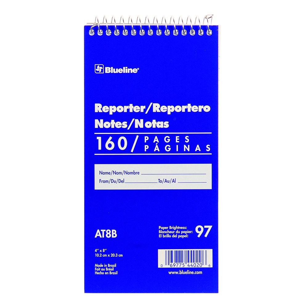 Medium Rule Reporter Notebook 4x8 Writing Journal 160 Pages