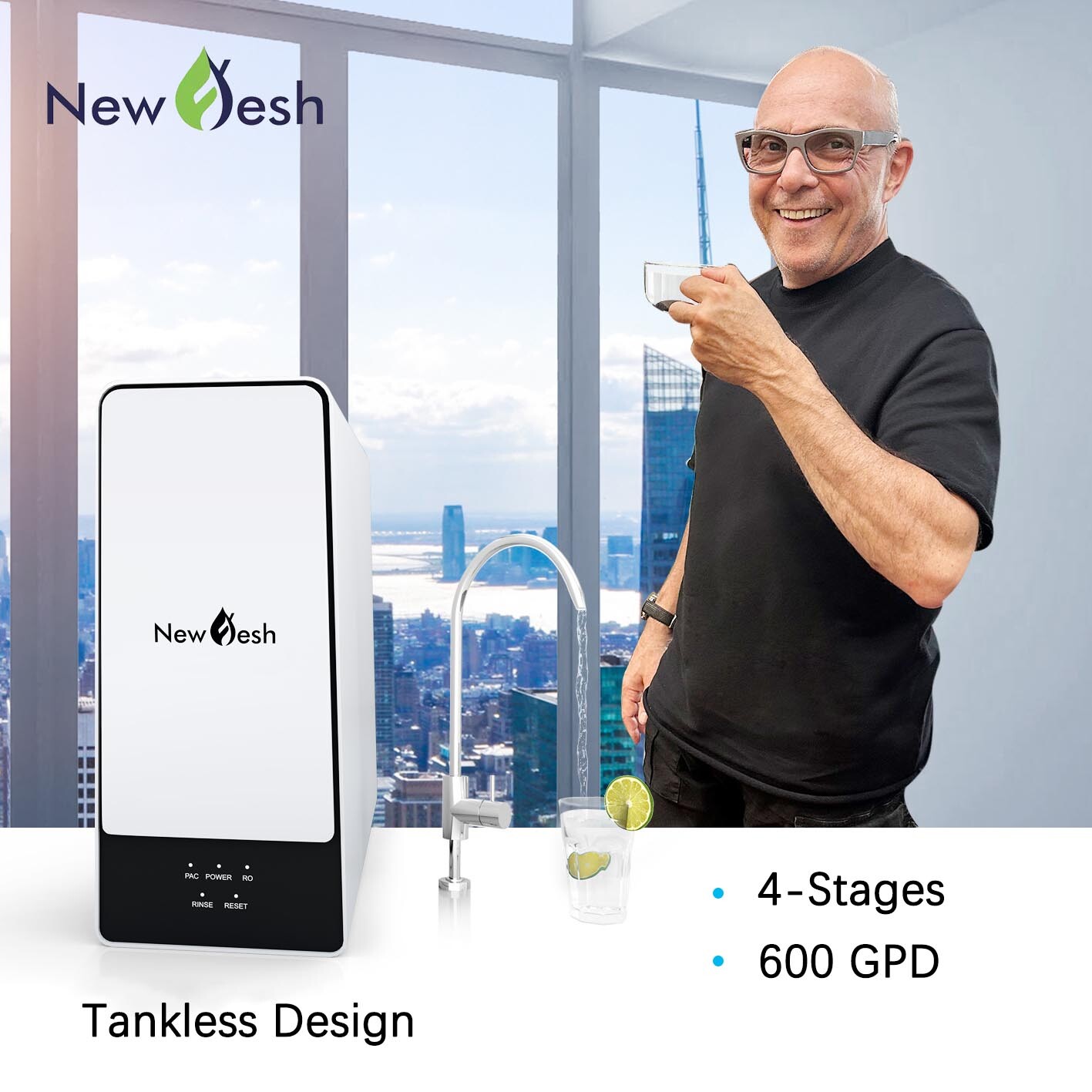 600G Undersink Tankless RO Reverse Osmosis Water Filter System Drinking Purifier gallery