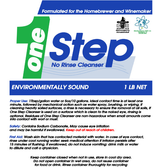 One Step No Rinse Cleaner for Beer & Wine - 1 lb. gallery