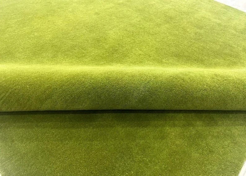 Premium Green colour 100 % NZ Wool Hand-Tufted Home Living Room Bedroom Area Rug gallery