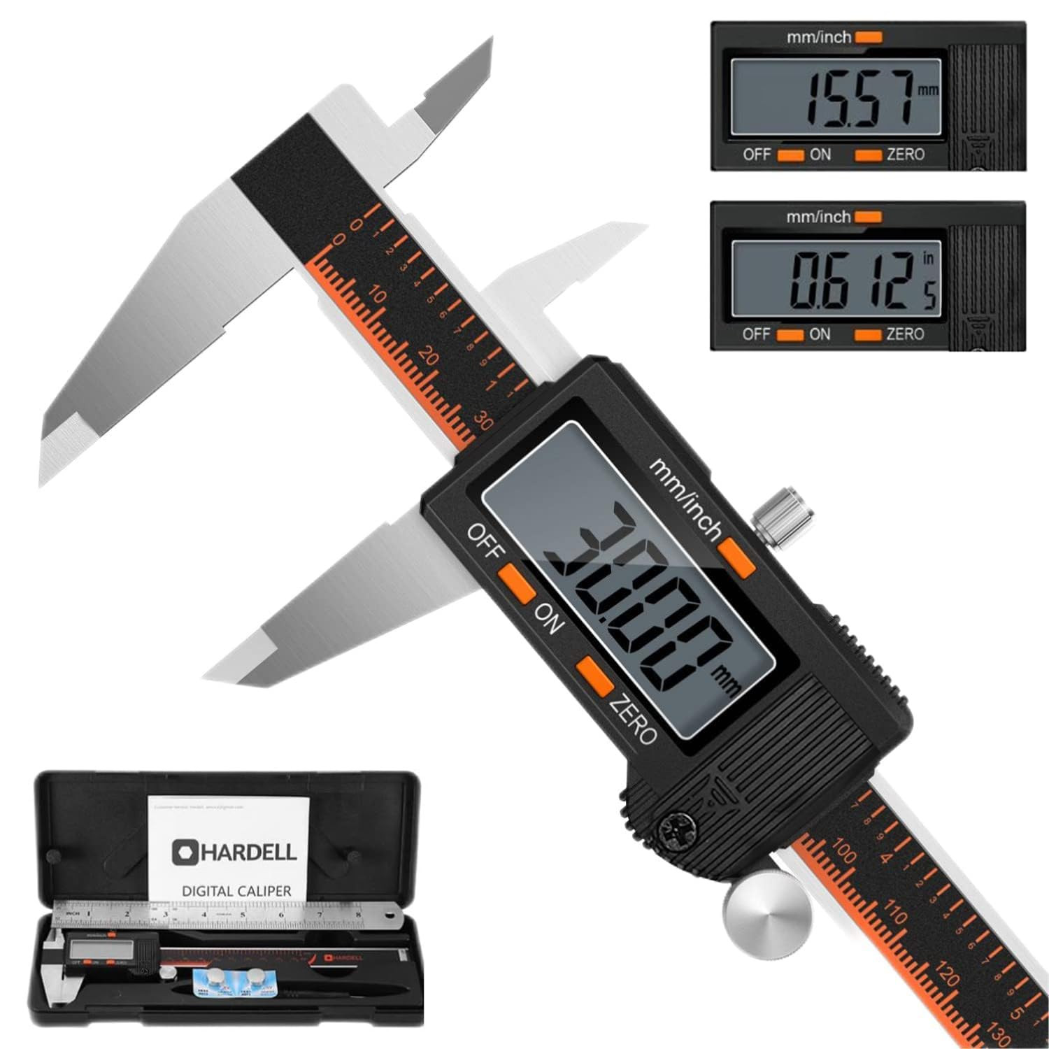 HARDELL Digital Caliper, 6 Inch Stainless Steel Caliper Measuring Tool with Larg gallery