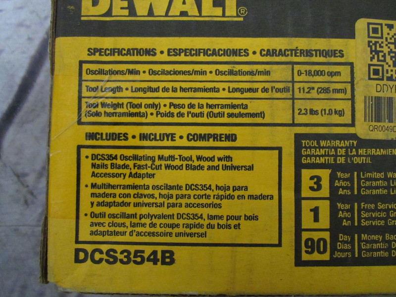 Dewalt 20V max oscillating multi tool DCS354B gallery