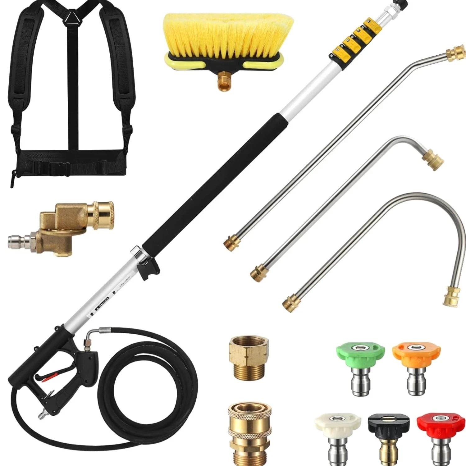 24 FT Telescoping Pressure Washer Wand with Pressure Washer Extension Wand, B... gallery