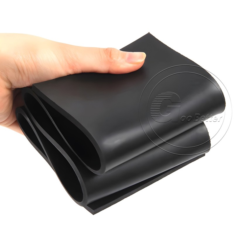 Smooth Rubber Sheet Fluororubber High Temp/Oil/Acid Resistant 50mm-500mm Breite gallery