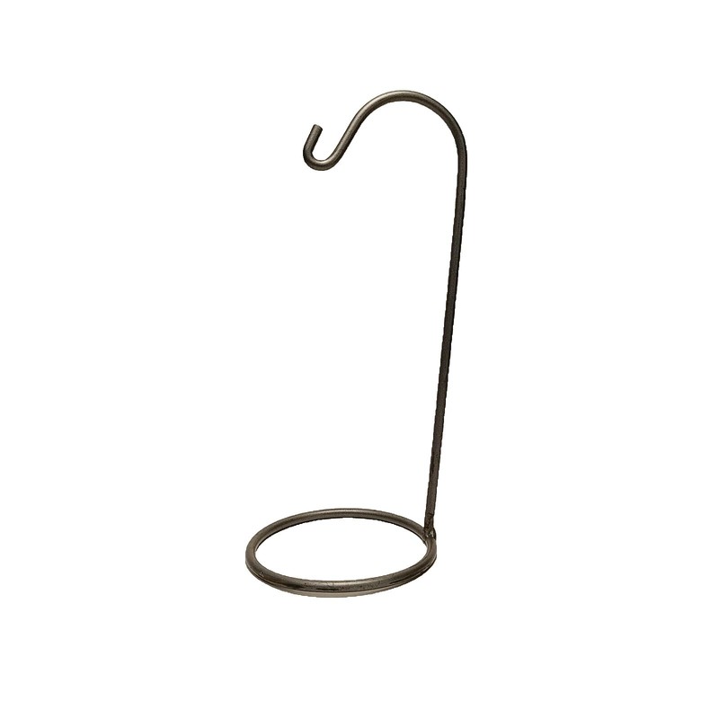 Lantern with Hanging Hook Stand Brushed Nickel Iron | Tealights and Votives gallery