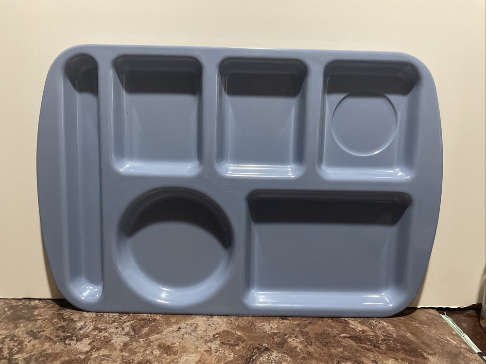 Melamine G.E.T. Supermel TR-151 Divided Food Lunch Trays Lot Of 6 Sky Blue