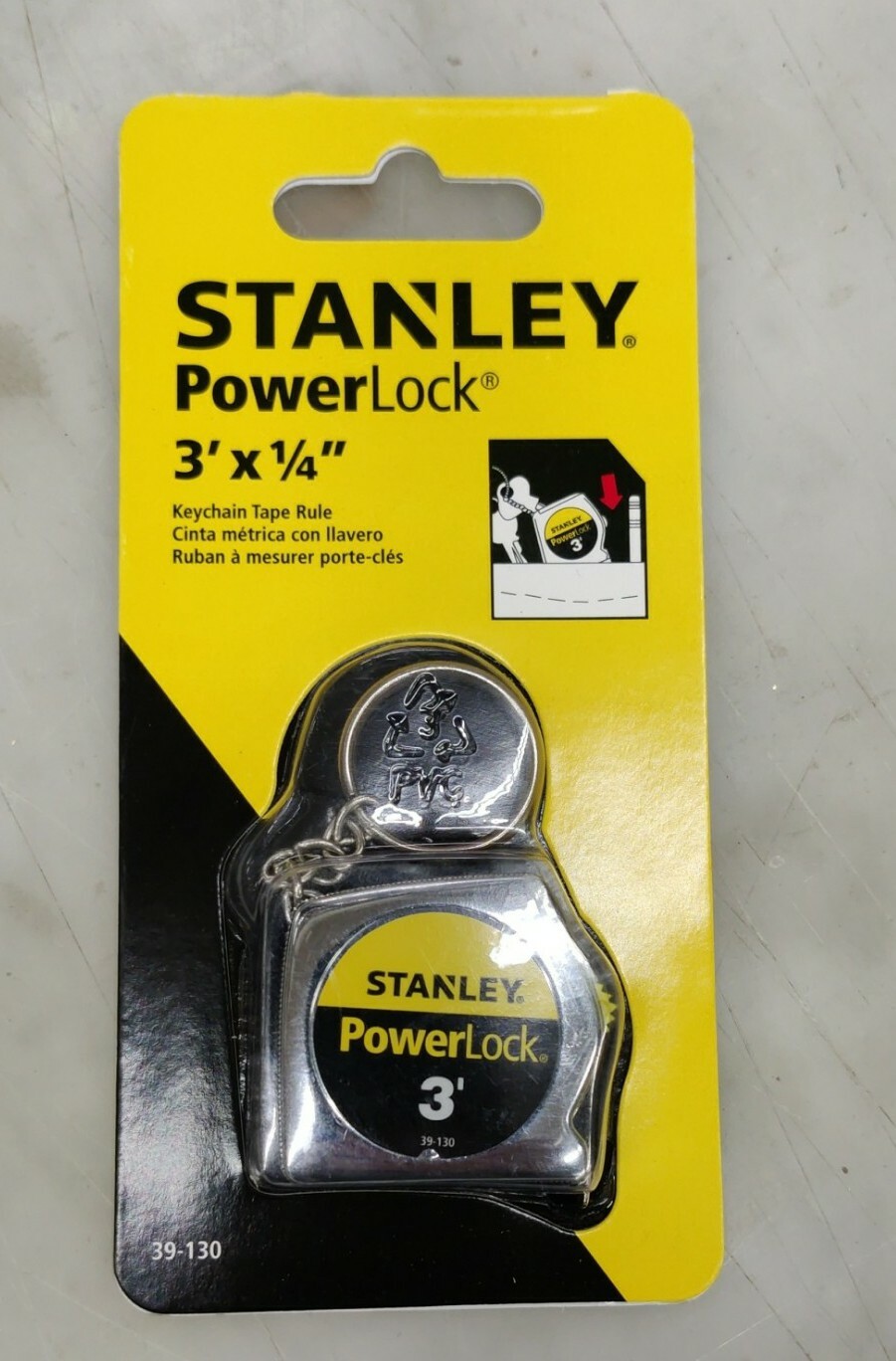Stanley 39-130 PowerLock Key Chain Tape Measure 1/4 in. W x 3 ft. L gallery