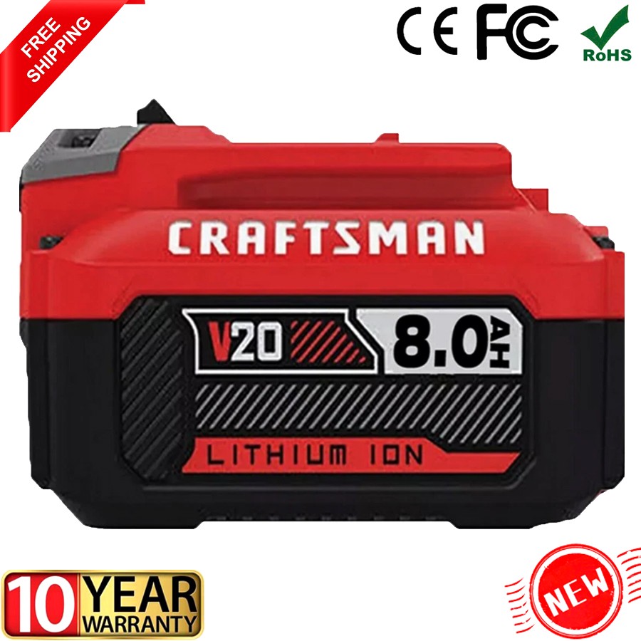 8.0Ah For Craftsman CMCB206 20 Volt 20V Max Li-Ion V20 Battery CMCB204 CMCB201 gallery
