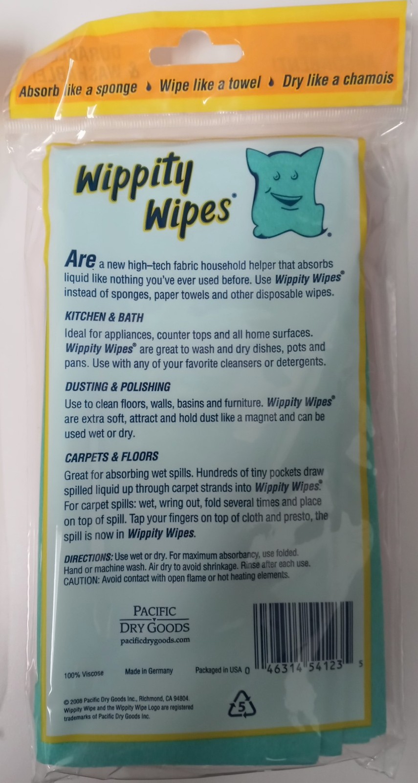 Wippity Wipes Reusable Paper Towels Wet/Dry Chamois Cloth Made in Germany 3packs gallery