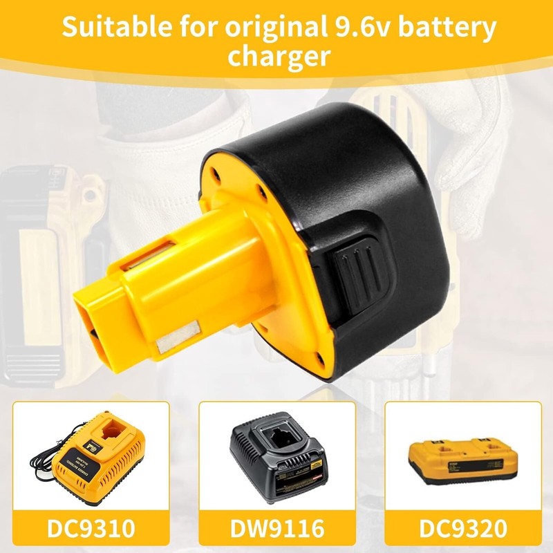 2/4PACK 9.6V Replacement for Dewalt 9.6 Volt Battery DW9062 DW9061 DE9036 DE9062 gallery