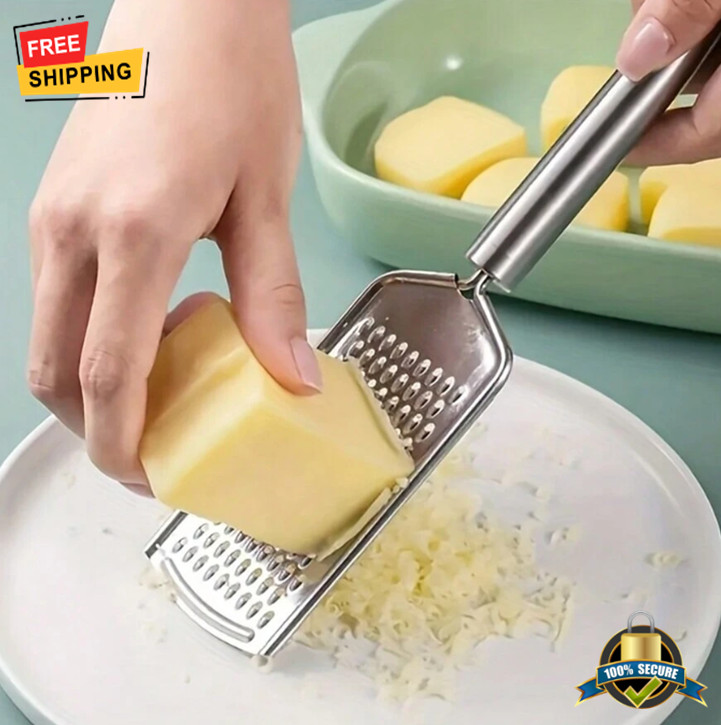 1 pc Stainless Steel Lemon Zester & Grater - For Fruits, Vegetables & Cheese gallery