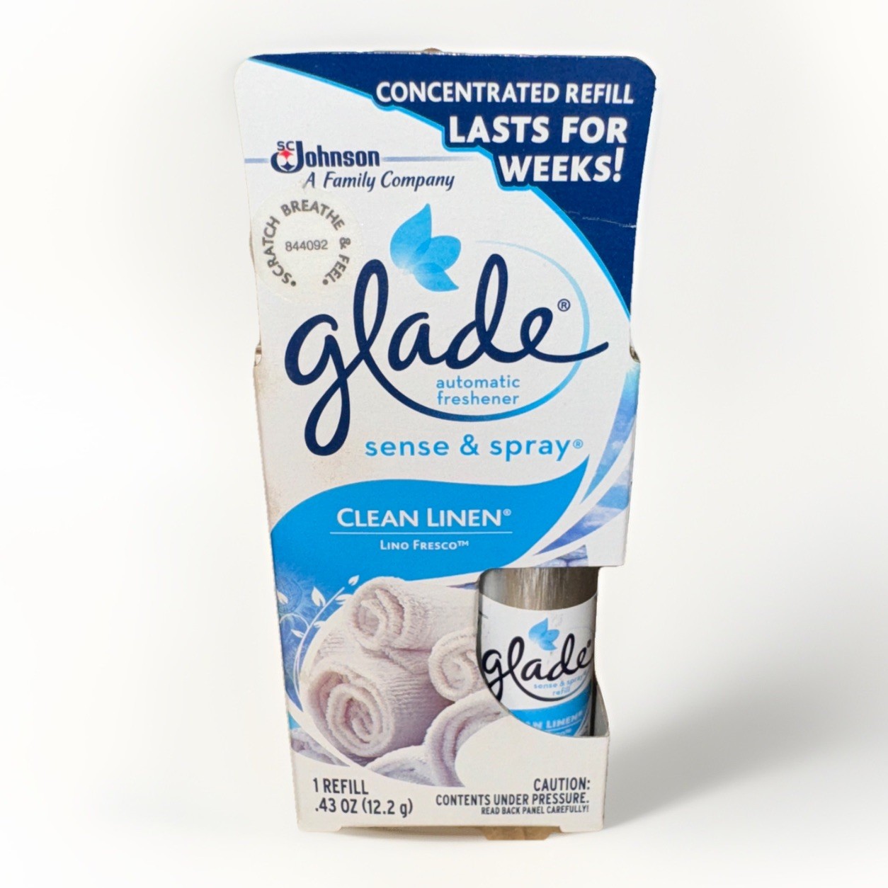 Glade Sense & Spray Automatic Freshener 1 Refill Clean Linen DISCONTINUED gallery